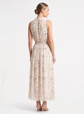 Sleeveless Smocked Midi