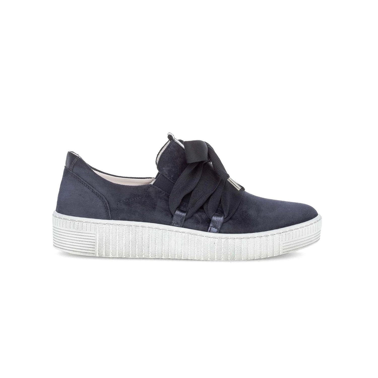 Ribbon Suede Sneaker Navy