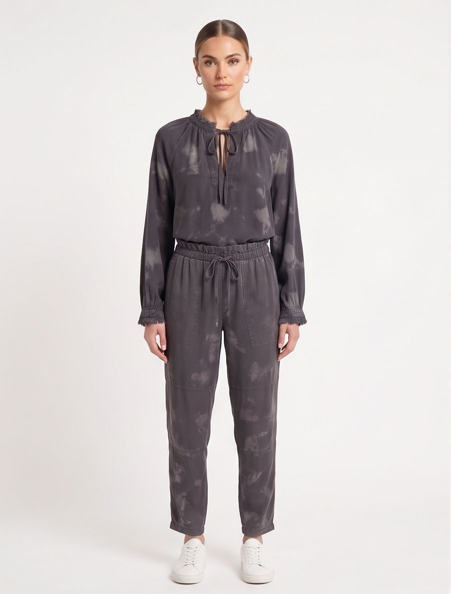 Ruffle Waist Utility Pant