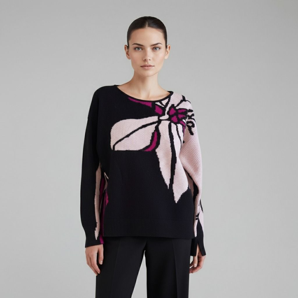 Floral Wool Sweater