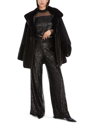 Sequin Pull-On Flare Pants