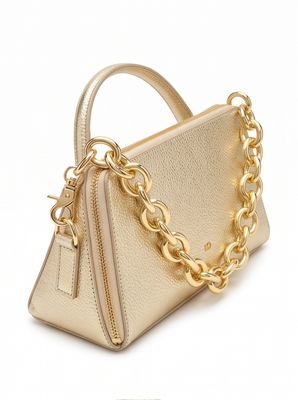 Metallic Single Handle Handbag