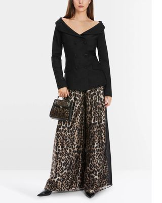 Off-Shoulder Shimmer Blazer