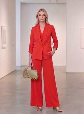 Boyfriend Jacket With Ruched Sleeve