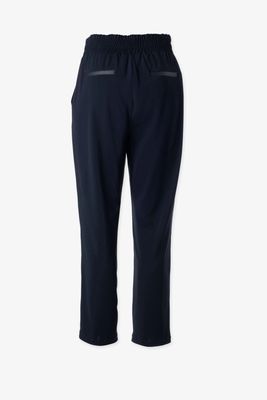 Narrow Pull Up Pant With Vegan Leather Piping