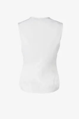 Shirred Sleeveless Top