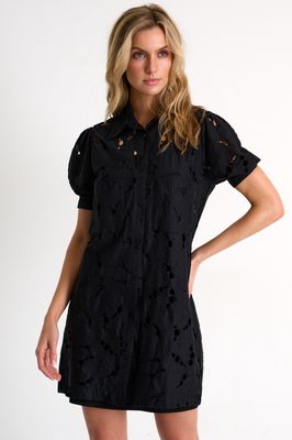 Modern Lace Puff Sleeves Dress