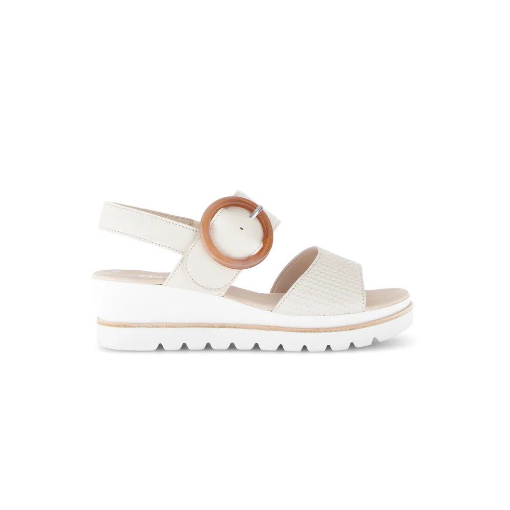 Strappy Wedge Sandal Ivory