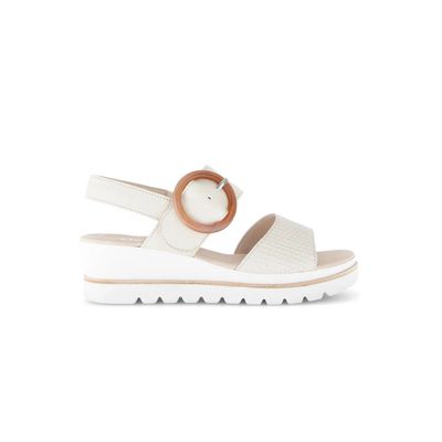 Strappy Wedge Sandal Ivory
