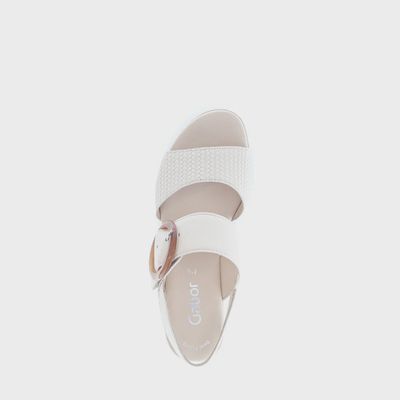 Strappy Wedge Sandal Ivory