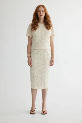 Fancy Fleur Pencil Skirt