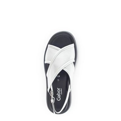 Cross-Strap Platform Sandal Silver