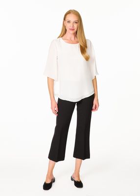 Pull-On Crop Flare Pants 9432