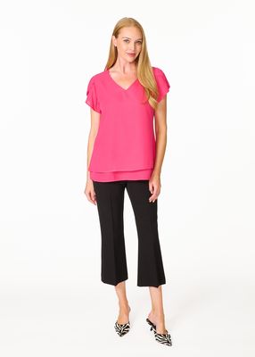 Pull-On Crop Flare Pants 9432