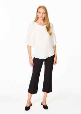 Pull-On Crop Flare Pants 9432