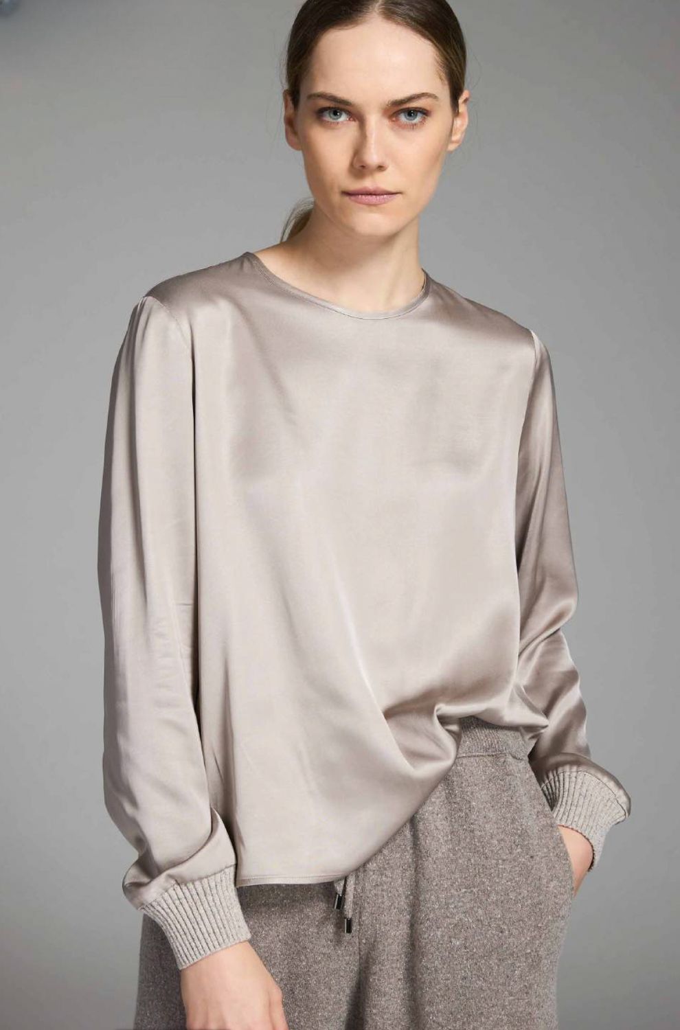 Wool-Silk Blend Blouse