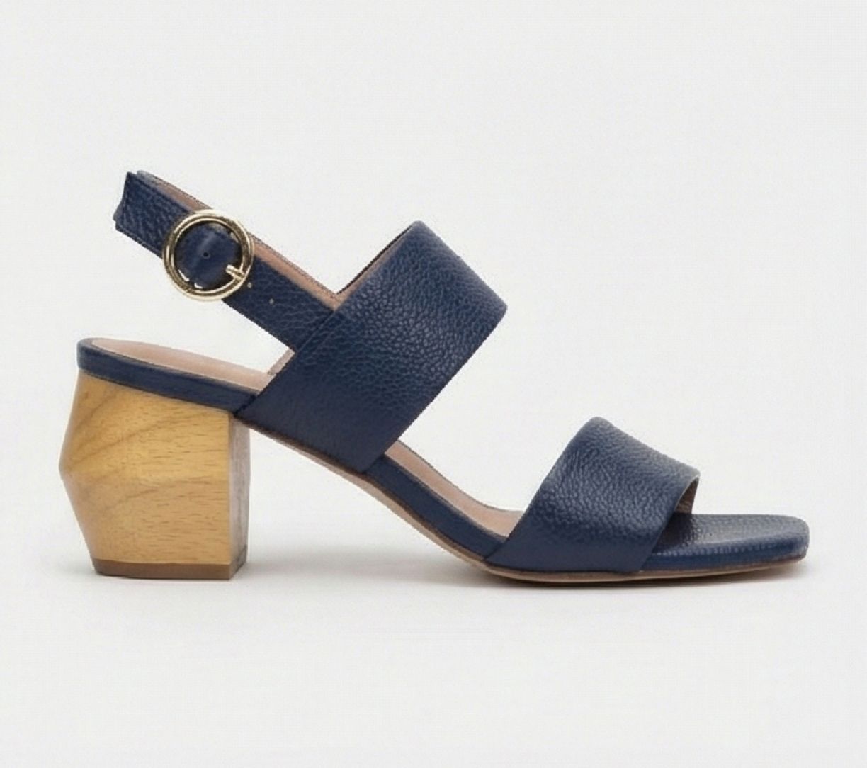 Sculptural Block Heel Sandal