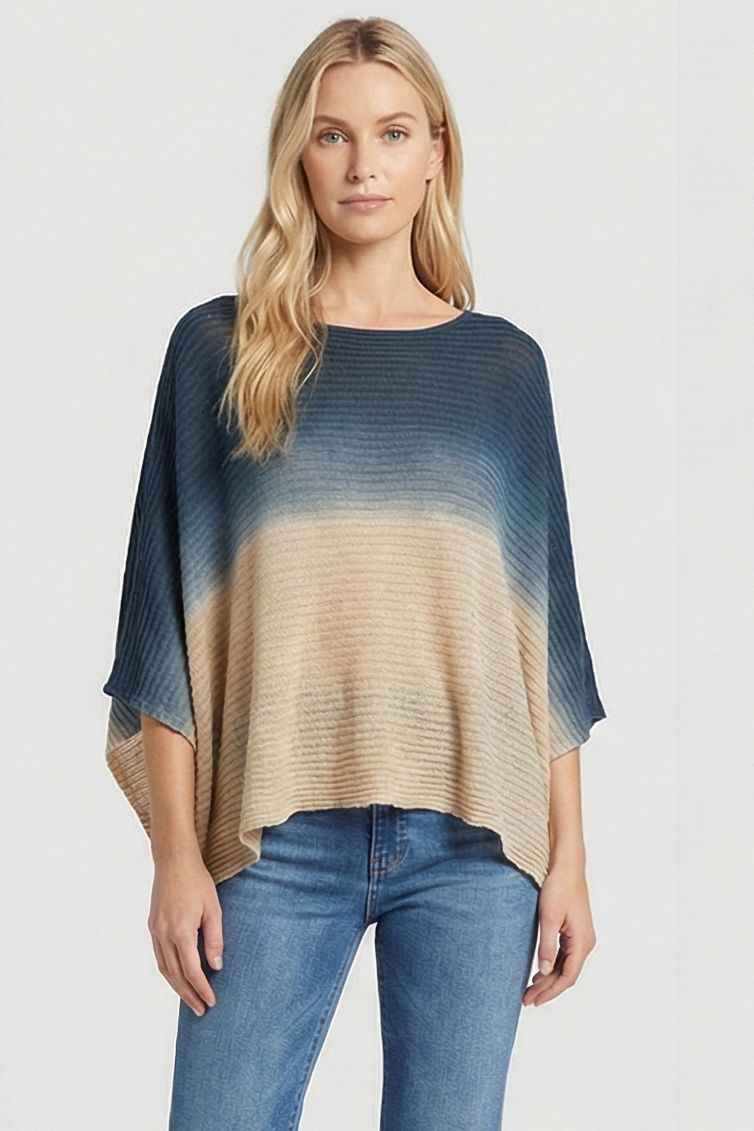 Haudy Linen Poncho Sweater