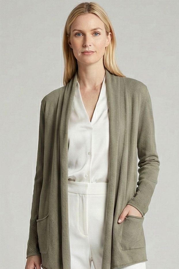 Hatus Draped Open Cardigan
