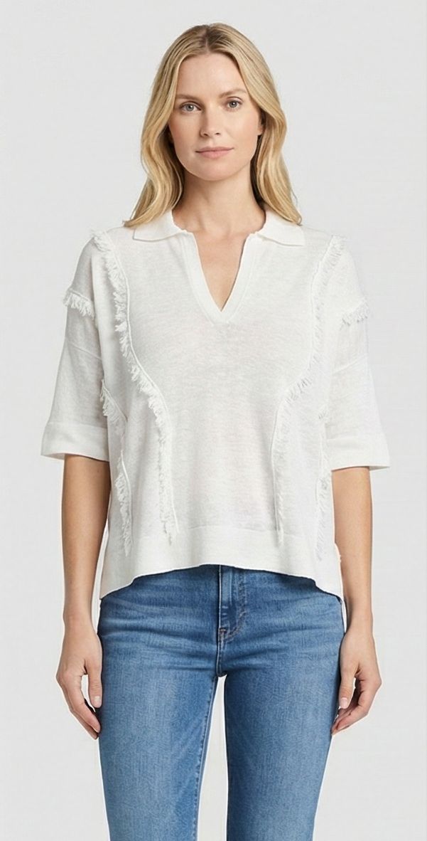 Hannelore Linen Polo Sweater