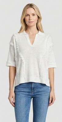 Hannelore Linen Polo Sweater