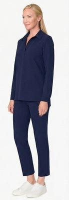 Stretch Crepe Long Sleeve Tunic 9418