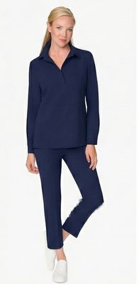 Stretch Crepe Long Sleeve Tunic 9418