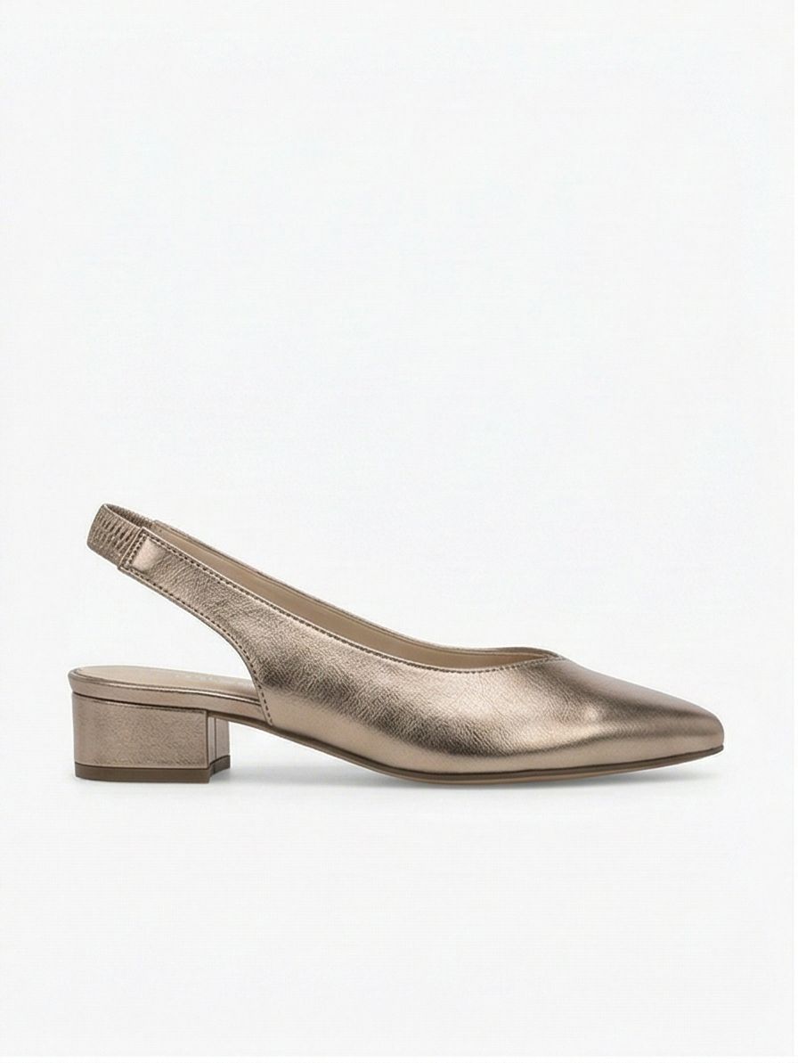 Metallic Slingback Heels