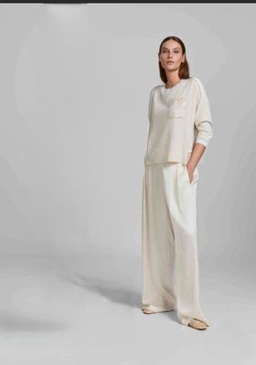 Lightweight Sweater with Metallic Detail