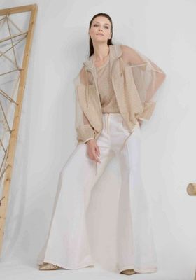Sheer Back Yoke Tank Top