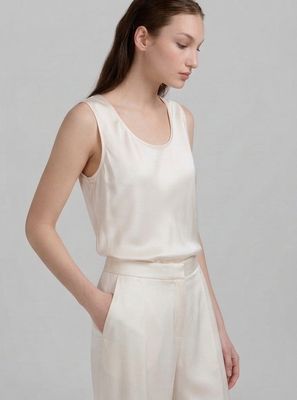 Satin Sleeveless Tank Top