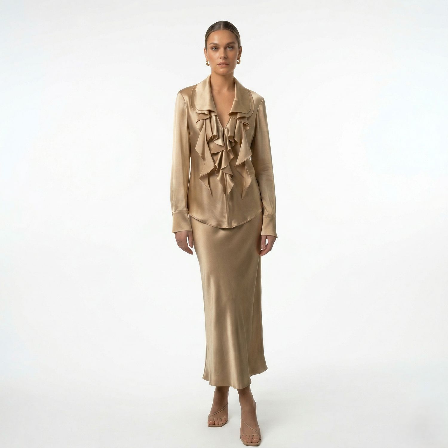 Cascading Ruffle Blouse