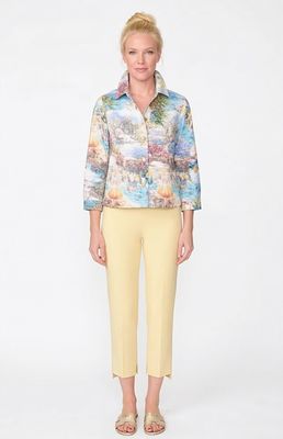 Cropped Back Pleated Shirt 3223