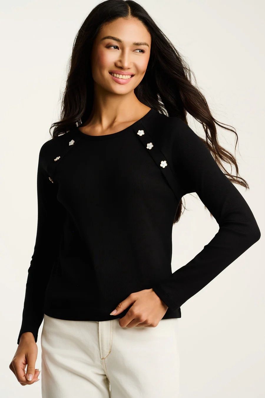 Pima Rib Raglan Top