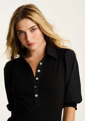 Pima Rib Collet Top