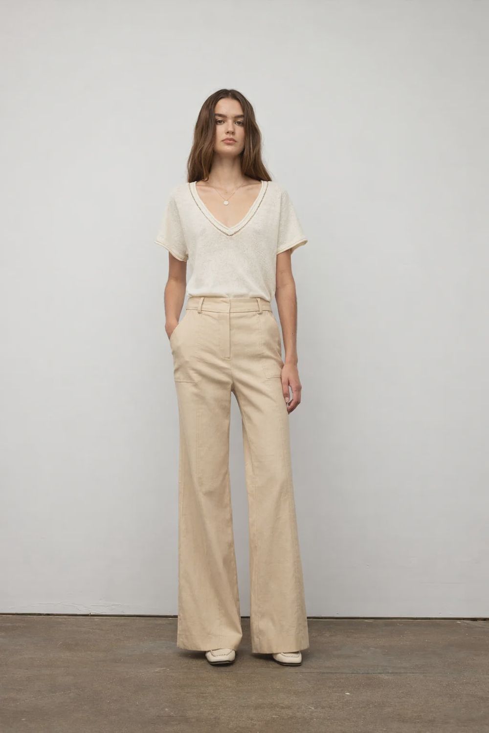 Wide Flare Denim Pant