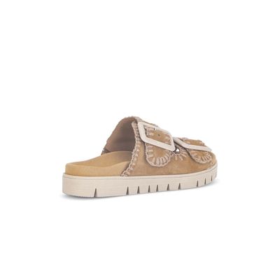 Suede Comfort Slip On Sandal