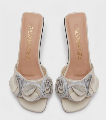 Floral Appliqué Suede Sandal
