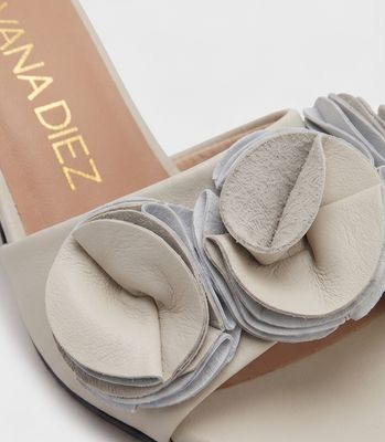 Floral Appliqué Suede Sandal