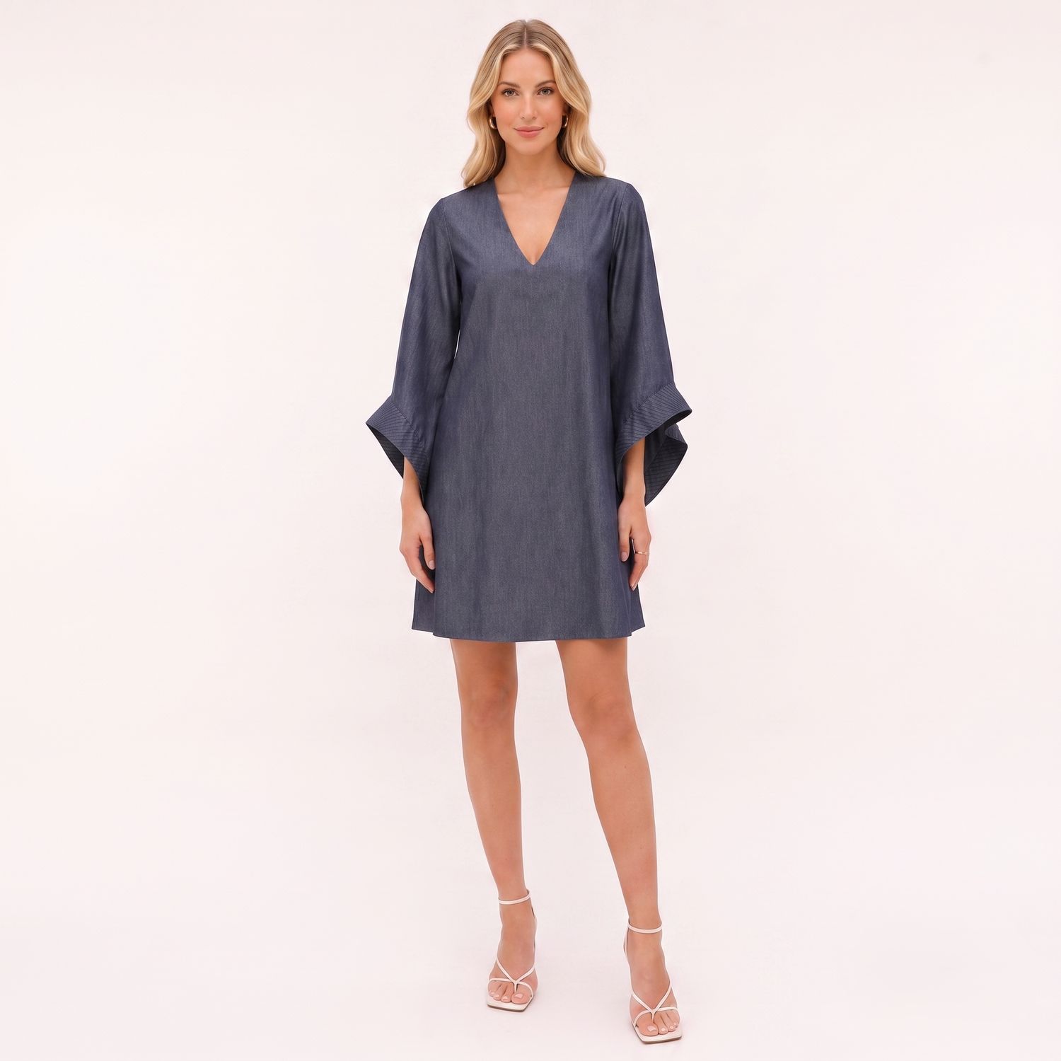 The Indigo Flare Shift Dress