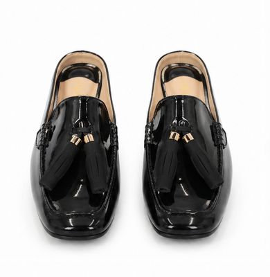 Patent Tassle Mule