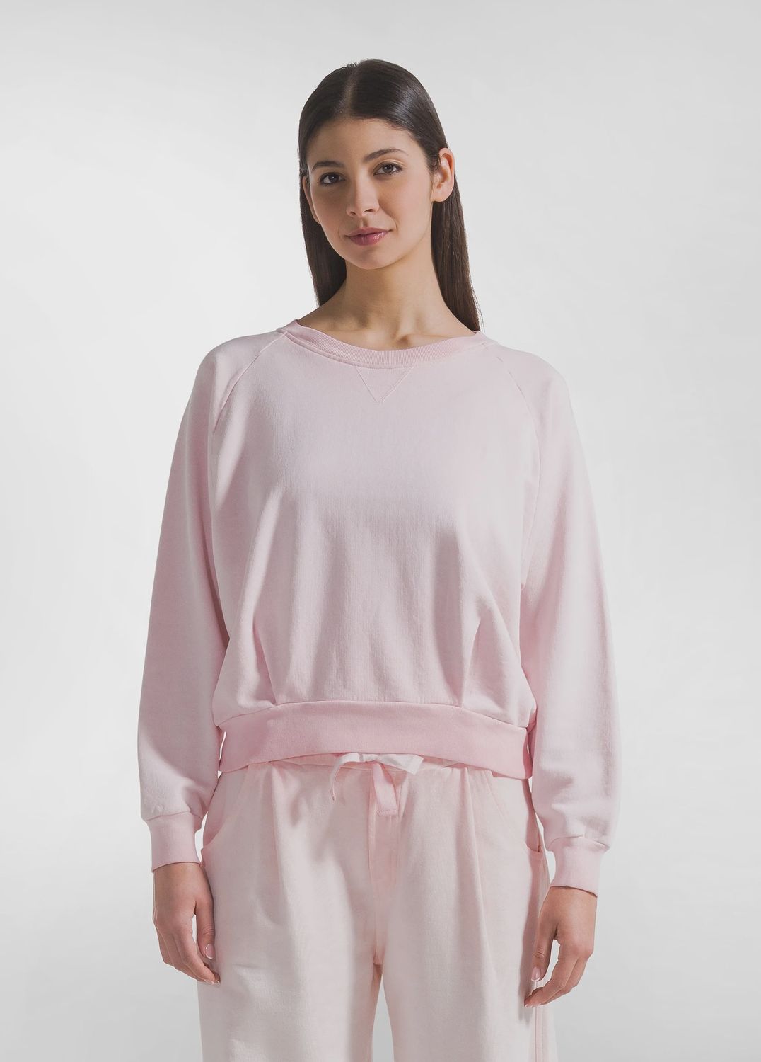 Crew Neck Sweatshirt With Shaded Effect