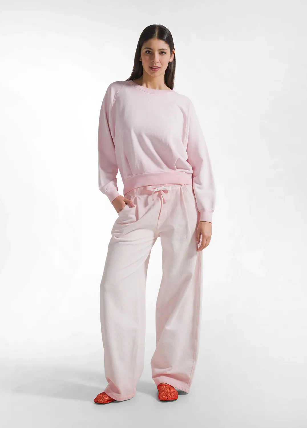 Fade Effect Wide Leg Pants