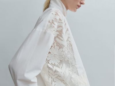 Blouse With Wide Sleeves and Organic Embroidery