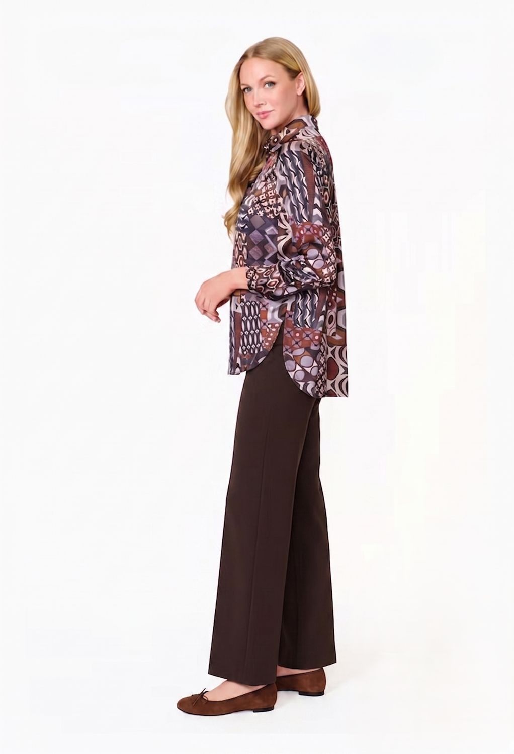 Ponte Knit Pull-On Flare Pants 7712