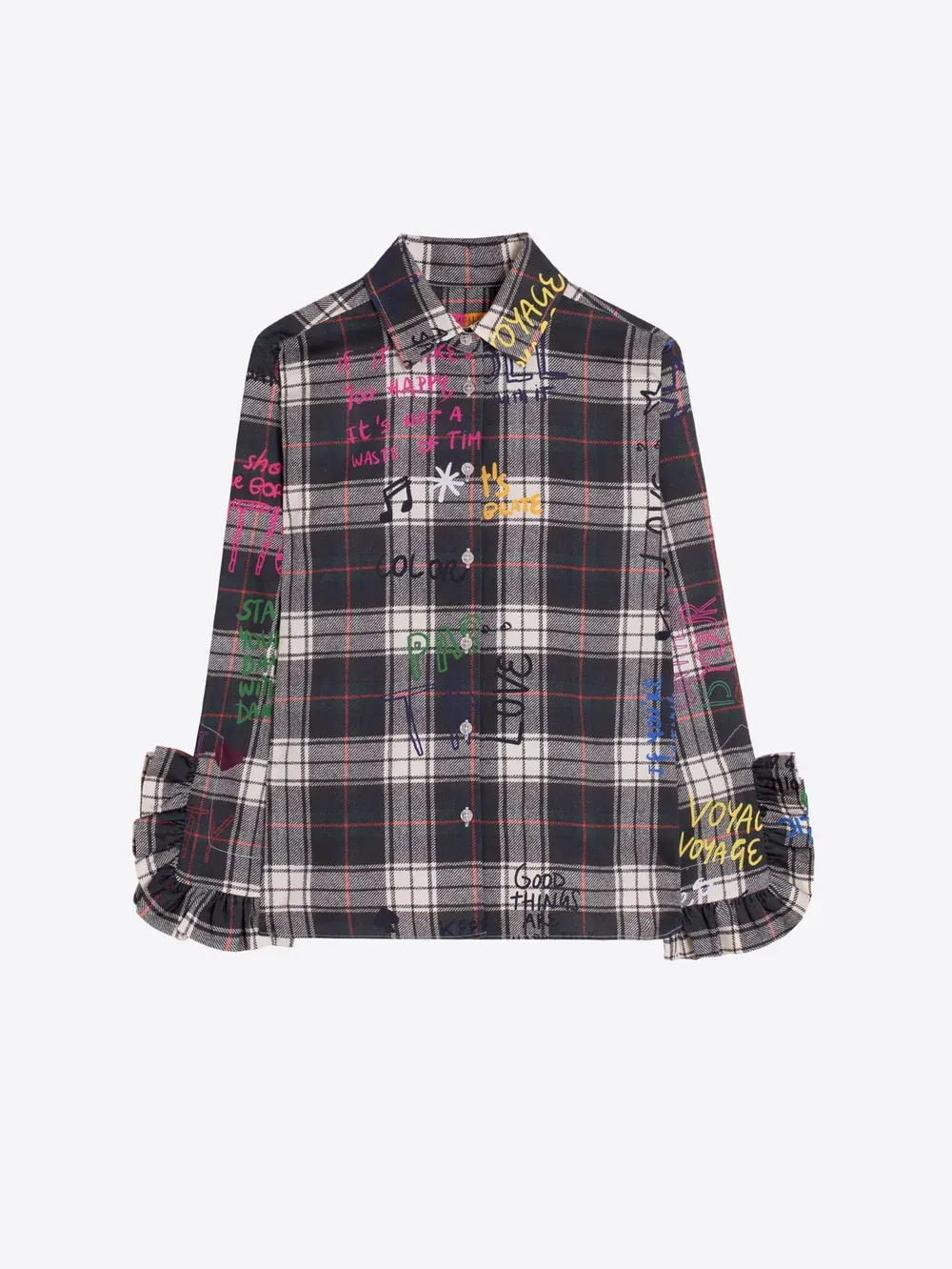 Graffiti Plaid Shirt