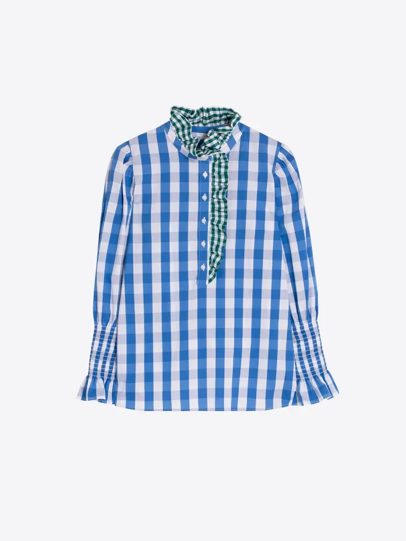 Gingham Blue &amp; White Shirt