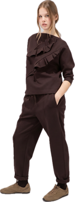 Inserted Ruffle Neoprene Top