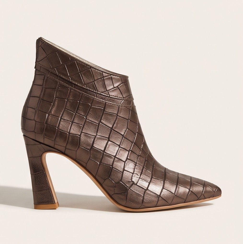 Croc-Embossed Booties