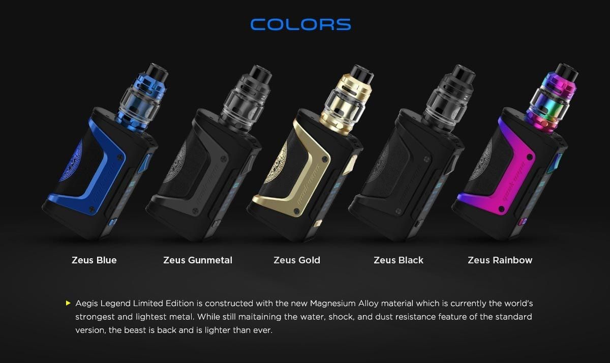 Aegis Legend Limited Edition Kit – ZEUS Sub Ohm Tank Aegis Legend Limited Edition Kit – ZEUS Sub Ohm Tank